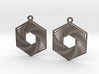 Hexagonal Recursion Earrings 3d printed 