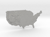 USA Heightmap 3d printed 