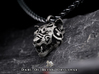 The Tiger Pendant 3d printed Antique Silver