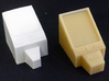 TOS ENTERPRISE BRIDGE PART 05A ASTROGATOR 3d printed Original kit part on left, Tan Fine Detail Plastic on right