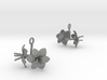 Earrings with two large flowers of the Amaryllis  3d printed 