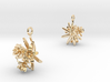 Earrings with three small flowers of the Choisya 3d printed 