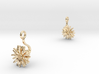 Earrings with one small flower of the Daisy 3d printed 