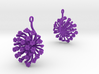 Earrings with one large flower of the Fennel  3d printed 