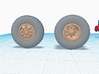 1/35th Military style wheels and tire set 3d printed 