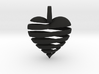 Ribbon Heart Pendant 3d printed 