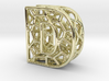 Bionic Necklace Pendant Design - Letter D 3d printed 