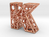 Bionic Necklace Pendant Design - Letter K 3d printed 
