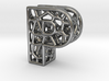 Bionic Necklace Pendant Design - Letter P 3d printed 