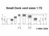 Small Deck Vent set 1/72 3d printed 
