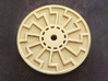 Sonnenrad - Black Sun - Sun Wheel Charm 3d printed Gold Plated Brass