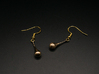 Waterdrop - Drop Earrings 3d printed Natural Bronze