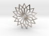 15 point snowflake pendant 49mm 3d printed 