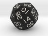 Eightfold Polyhedral d34 (Black) 3d printed 