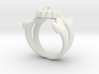 Skull & Crossbones Ring (S) 3d printed 