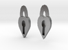 Lock Heart Earring set more printable 3d printed 
