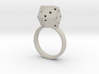Rhombic Die Ring 3d printed 