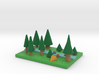 Pine Forest with river 3d printed 