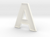 A, Typeface 3d printed 