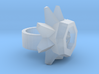Daffodil Ring frosted detail 3d printed 