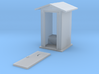 HO-Scale Peaked Roof Outhouse 3d printed 