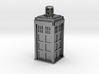 TARDIS Necklace/Charm Silver 3d printed 