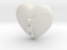 Leather Zipped Heart Pendant 3d printed 