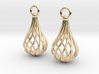 Twisted Cage earrings 3d printed 