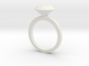 Ring5125 3D Silver Diamond Ring Size6 3d printed 