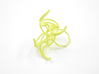 Aster Ring (Large) Size 6 3d printed Custom Dyed Color (Key Lime)