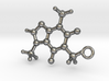 Caffeine Molecule Earring / Pendant Silver 3d printed 