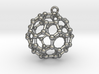 BuckyBall C60 Earring, Silver, 1.7cm 3d printed 