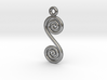 Spirals earring or pendant 3d printed 