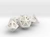 Thoroughly Modern Dice Set with Decader 3d printed 