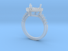 Heart Pave Diamond Ring 3d printed 