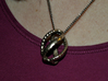 Egg Spiral Pendant (30mm high) 3d printed On a chain (not included)