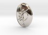Joyful Dancer Small Pendant with circle background 3d printed 