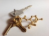 Cocaine Molecule Necklace Keychain 3d printed 