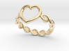 Heart DNA Ring 3d printed 