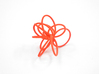 Flora Ring B (Size 8) 3d printed Custom Dyed Color (Coral)