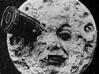 From The Earth To The Moon Moon With Rocket in eye 3d printed from the silent movie