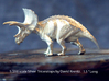 Silver Triceratops by David Krentz 1/200 scale 3d printed 