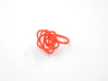 Sprouted Spiral Ring (Size 8) 3d printed Coral (Custom Dyed Color)