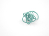 Sprouted Spiral Ring (Size 8) 3d printed Teal (Custom Dyed Color)