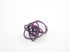 Sprouted Spiral Ring (Size 8) 3d printed Eggplant (Custom Dyed Color)