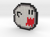 8 bit pixel - Mario game character Boo 3d printed 