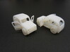 Micro car with open doors and turning wheels 3d printed 