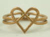 Woven Heart collection: ring 3d printed 
