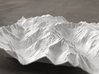 8'' Picket Range, Washington, USA 3d printed Rendering of model from the East, with McMillan Creek on the left