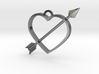 Cupid's Arrow Heart Pendant 3d printed 
